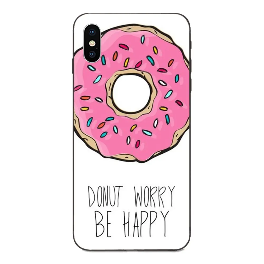 Чехлы для Galaxy A3 A5 A6 A6s A7 A8 A9 A10 A20E A30 A40 A50 A60 A70 A80 A90 плюс еда, Пончик Don't не волнуйся, будь счастлив красочный
