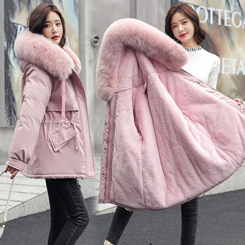 Clothing for Winter Coat Women Elegant Send To Overcome Mid-length Ladies Cotton The New Korean Version Thicken