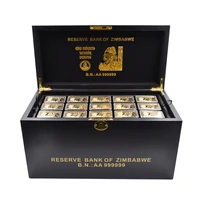 zimbabwe gold bar one hundred trillion dollars banknotes money for collection 165pcsbox