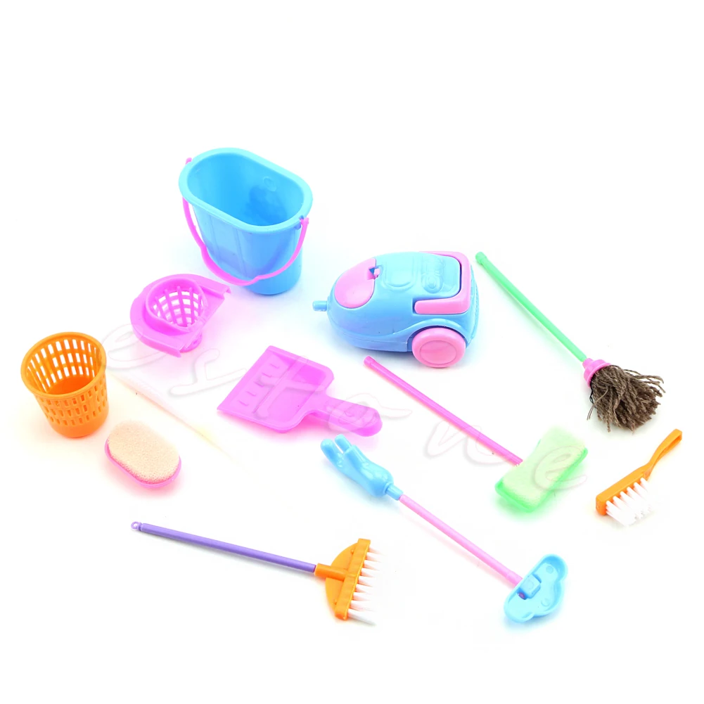 

Set of 9Pcs Home Furniture Cleaner Furnishing Kit For Doll House Cleaning T8ND
