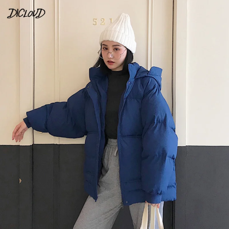 DiCloud Parkas Женское зимнее пальто более размера 2019 женские модные Свободные пиджаки
