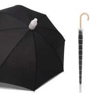 Retro Fashion Umbrella Rain Long Handle Women Japanese High Quality Patio Umbrella Windproof Anti UV Paraguas Rain Gear BS50YS