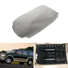 Стайлинг автомобиля, кожаный центральный подлокотник из микрофибры для Ford Explorer 1995 1996 1997 1998 1999 2000 2001, серый
