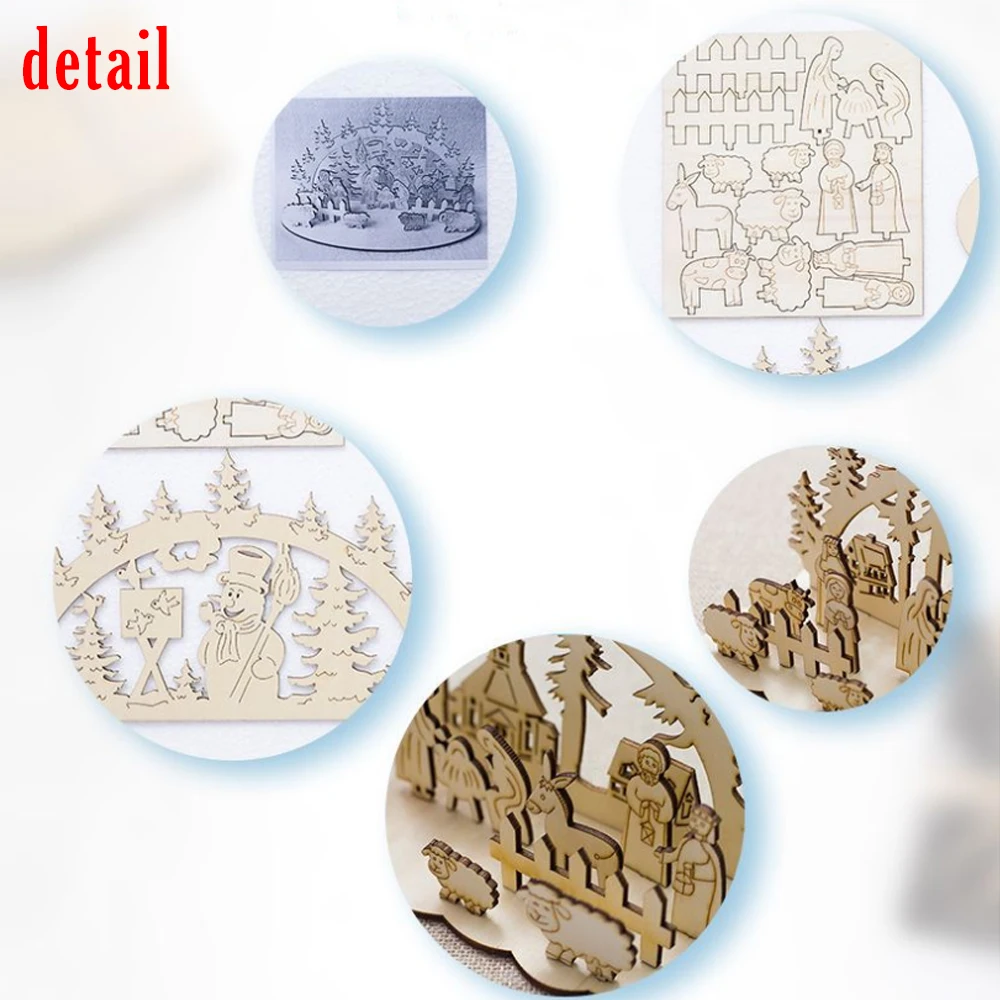 Деревянные поделки настольная Сращивание украшения Новогодние с возможностью