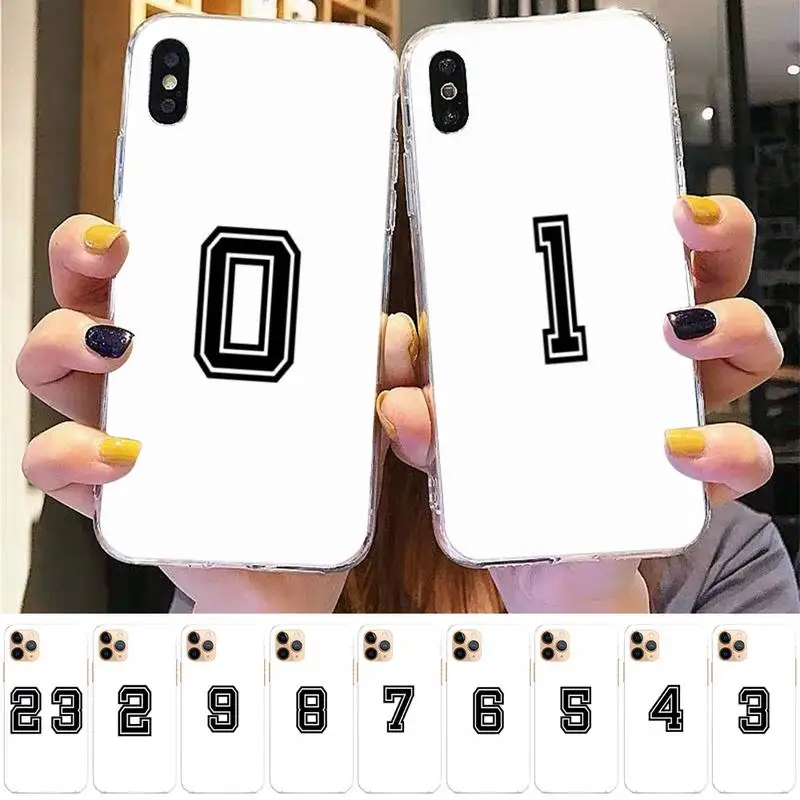 

Football Lucky number Phone Case for iphone 13 8 7 6 6S Plus X 5S SE 2020 XR 11 12 pro XS MAX