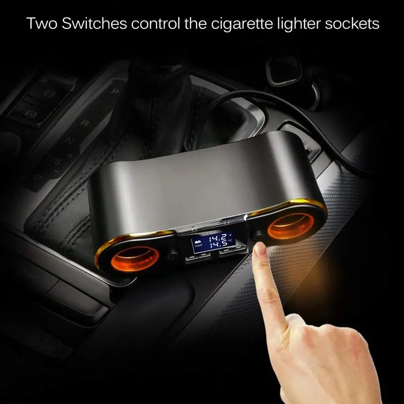 Разъем прикуривателя сплиттер ZNB02 автомобильное зарядное устройство адаптер 3.5A