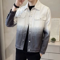 2021 mens new coat denim gradient fitting tooling trend casual streetwear cultivate ones morality autumn tidal current best