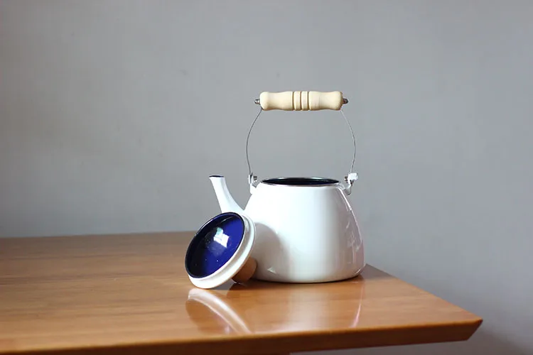 2Л белая эмалированная установка Fuji чайник бытовой большой емкости чайник индукционная плита газовый чайник для газовой плиты