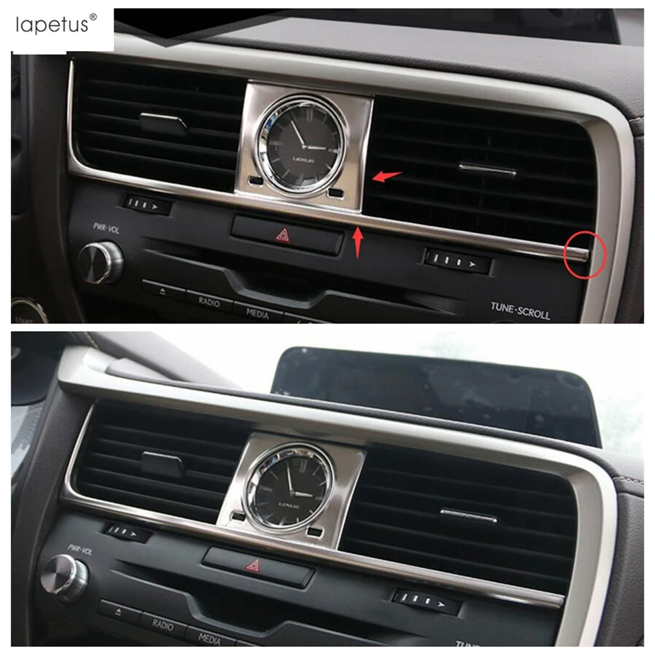 

Lapetus Driving Model Knob / Central Control CD Panel / Clock Ring / Air AC Vent Cover Trim Fit For Lexus RX RX450h 2016 - 2020