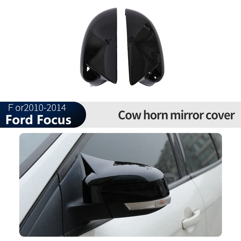 

Car Rearview Mirror Cover for Ford Focus 3 - 3,5 2011 2012 2013 2014 2015 2016 2017 2018 Side Wing Mirror Shell Black