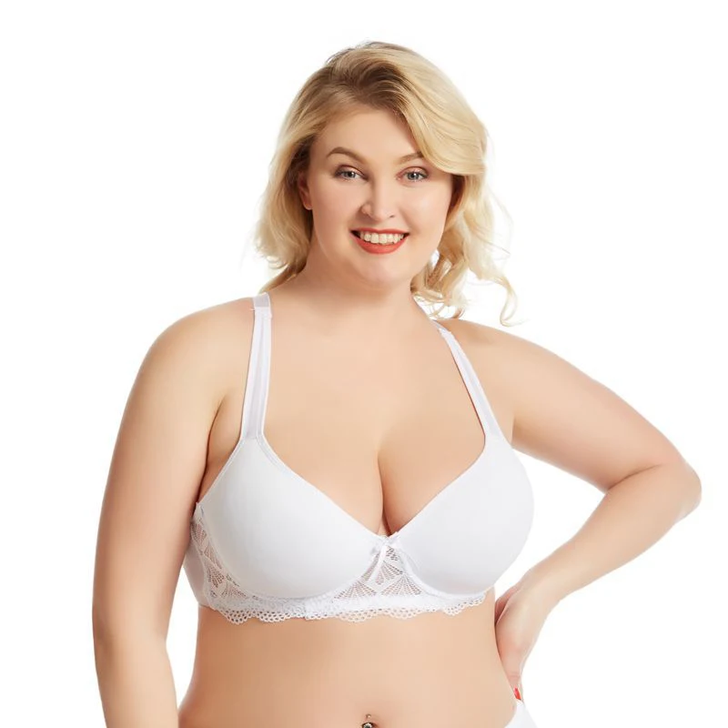 

Large Cup Lace Bras Intimate Lingerie Smooth Seamless Bra Plus Size Ladies Soft Underwire Women Underwear Bustier And Corsets