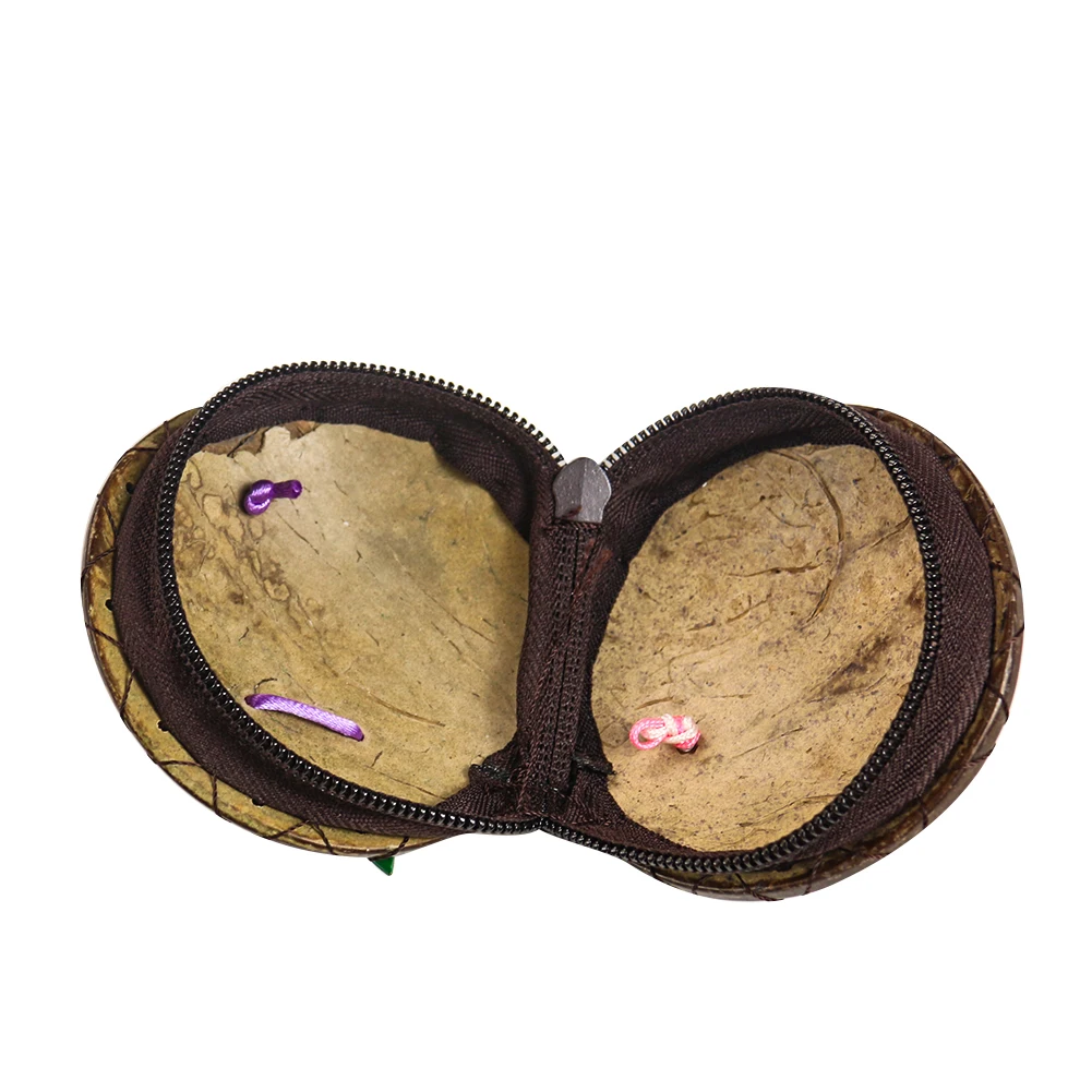 Кошелек ручной работы с кокосовой ракушкой круглая Милая миниатюрная сумочка