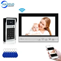 smart home 9 inch video door phone intercom system night vision support rfid key password unlock app remote control for home