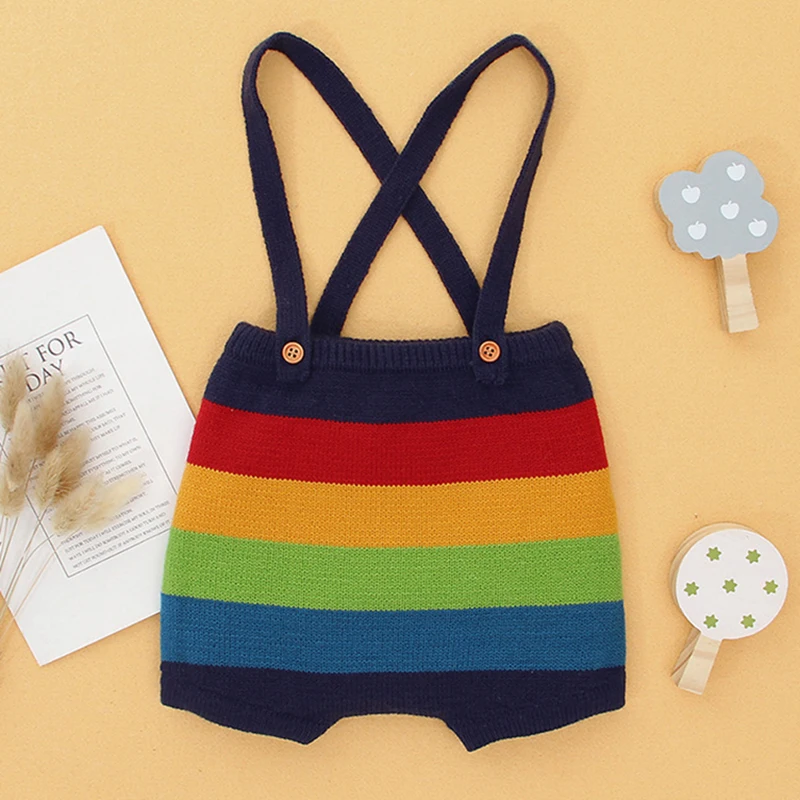 Детский трикотажный комбинезон Радужный для новорожденных на осень 2020|Ромперы| |