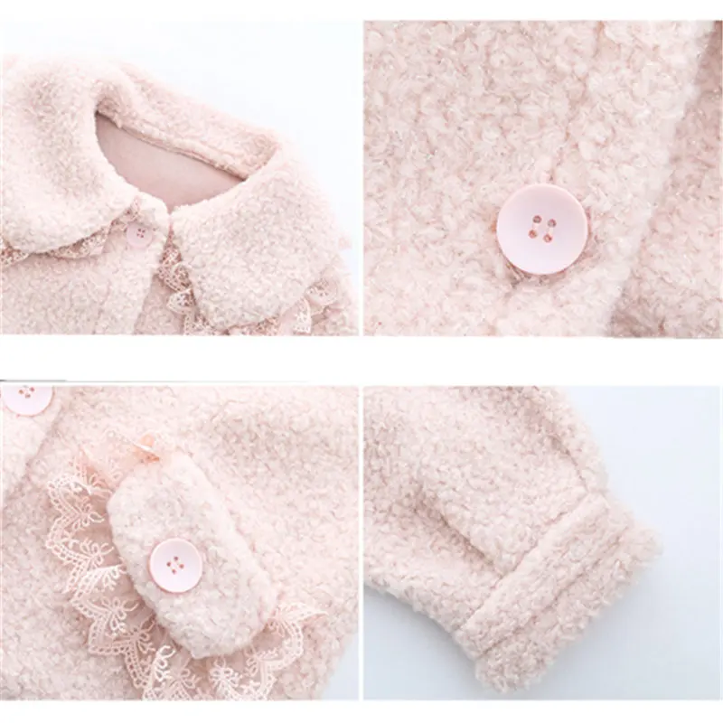 

Kids Jacket 2020 Autumn Winter For Girls Wool Coats Fashion Children Clothing Teen Solid Outerwear 4 6 8 9 10 11 12 13 Years Old