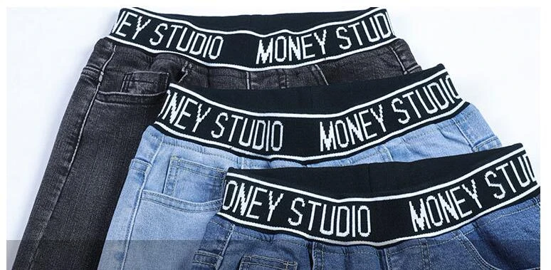 #3105 Spring Autumn Elastic High Waist Wide Leg Jeans Women Loose Blue Black Casual Straight Women's Denim Full Length | Женская