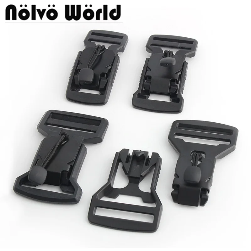 

2-10-30pieces,4 size 26-32-39-41mm Durable Quick Release Tactical Buckle Cord Pull Auto Plastic Belt Magnetic Buckle Adjuster