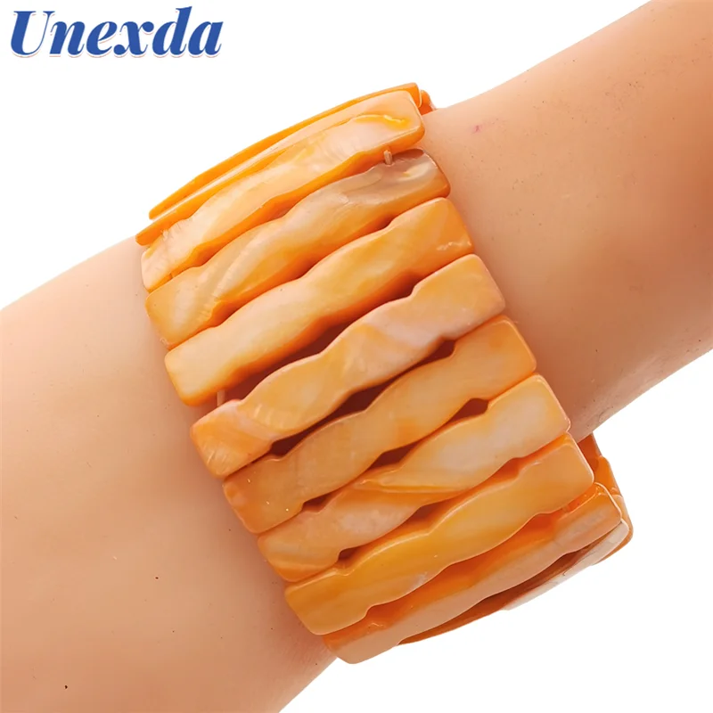 

Unexda Handmade Wood Bracelets For Women Bohemian Friendship Bangles Charm Luxury Designer Ceramic Bangle Simple Jewelry Gifts