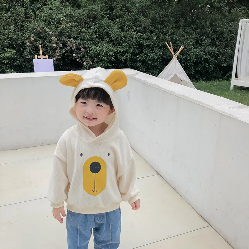 Детская хлопковая толстовка с капюшоном Dolmidol кофта длинными рукавами и ушками