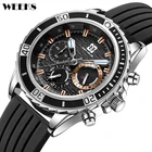 Часы-хронограф Мужские кварцевые, спортивные водонепроницаемые в стиле милитари, с силиконовым ремешком