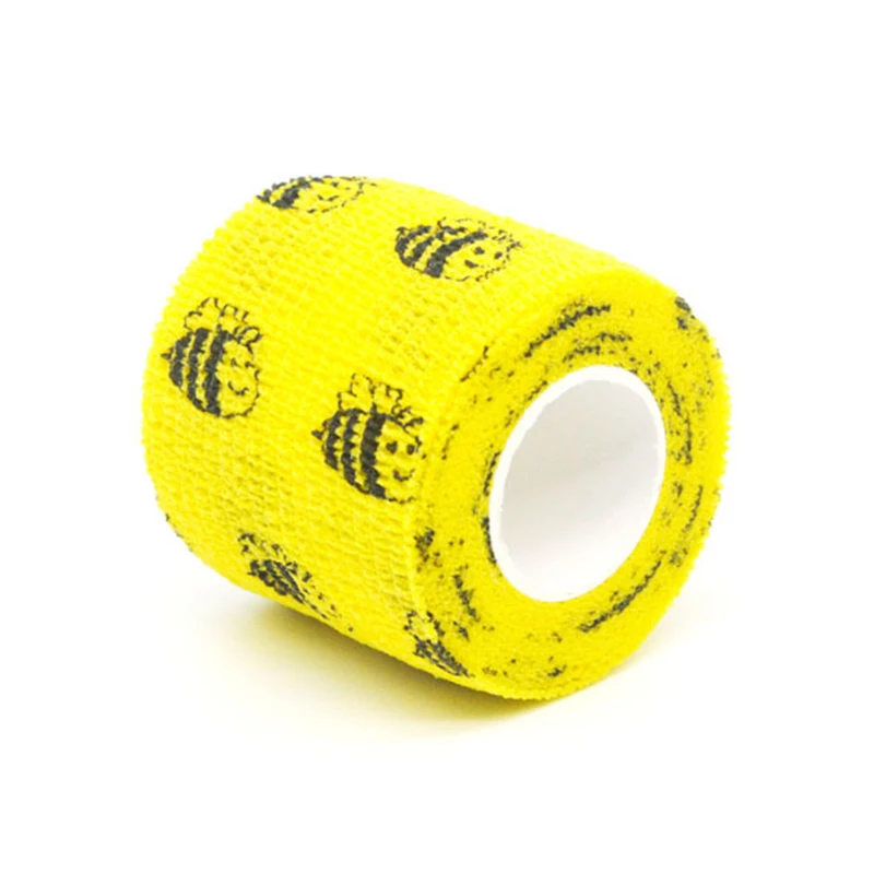 Медицинская самоклеящаяся эластичная повязка с принтом цветная спортивная 4 5 м