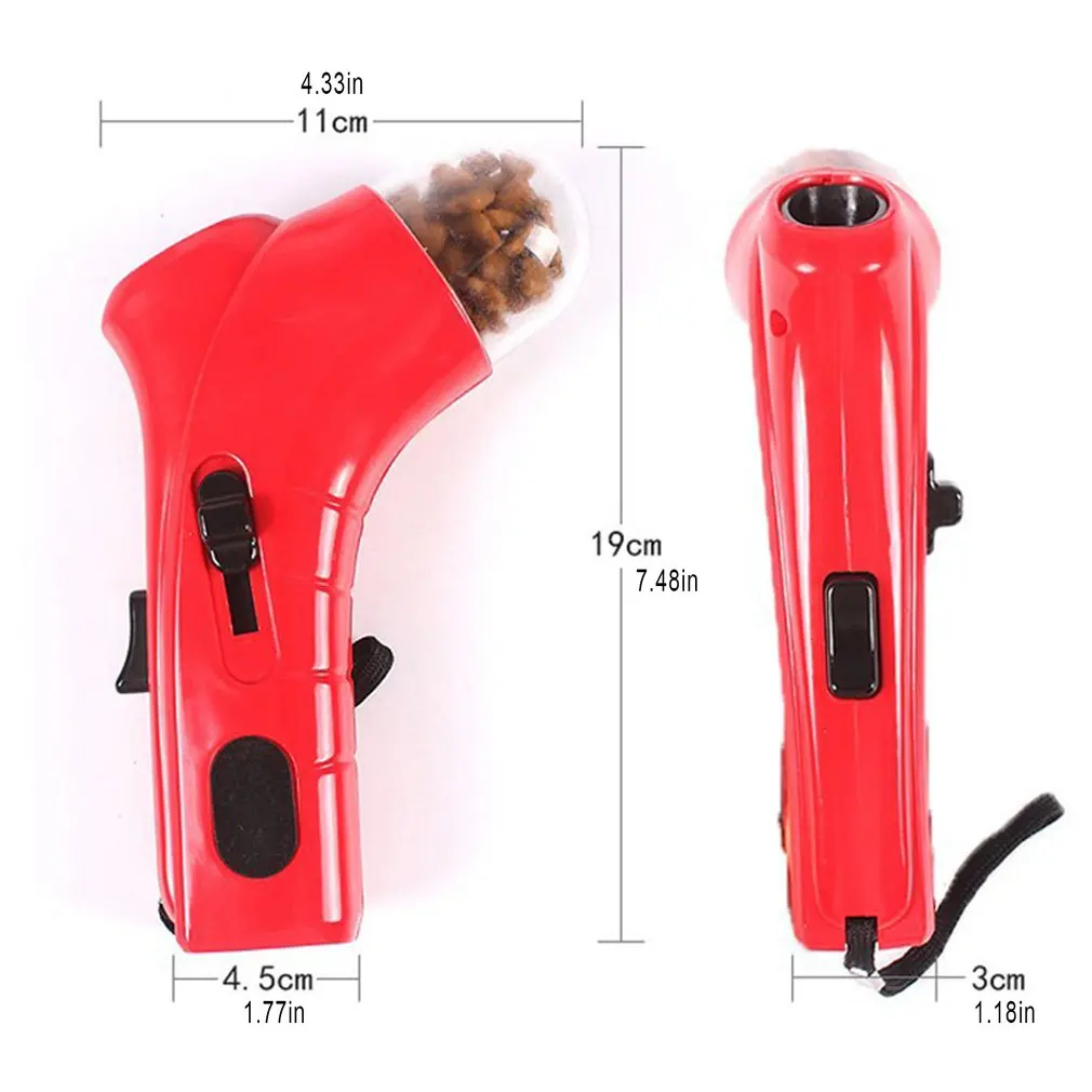 Dog Cat Treat Snack Launcher Food Feeder Toy gun shape Catapult Pet Interactive Training Tool pet supplies | Дом и сад