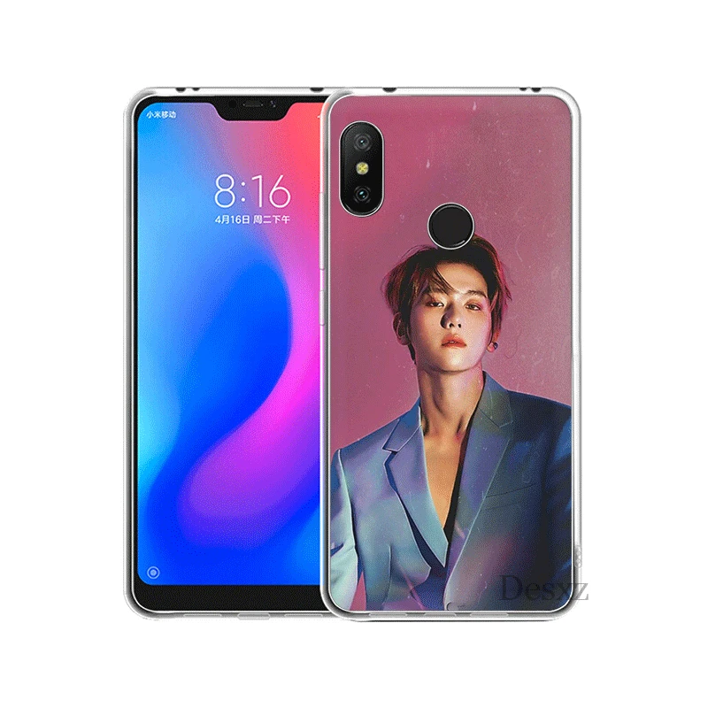 Чехол для Xiaomi Mi 5 мобильного телефона 5S 6 Mix 2S 8 A1 A2 5X 6X Lite F1 9T MAX 3 A3 Pro CC9 CC9E Cover EXO Baekhyun |
