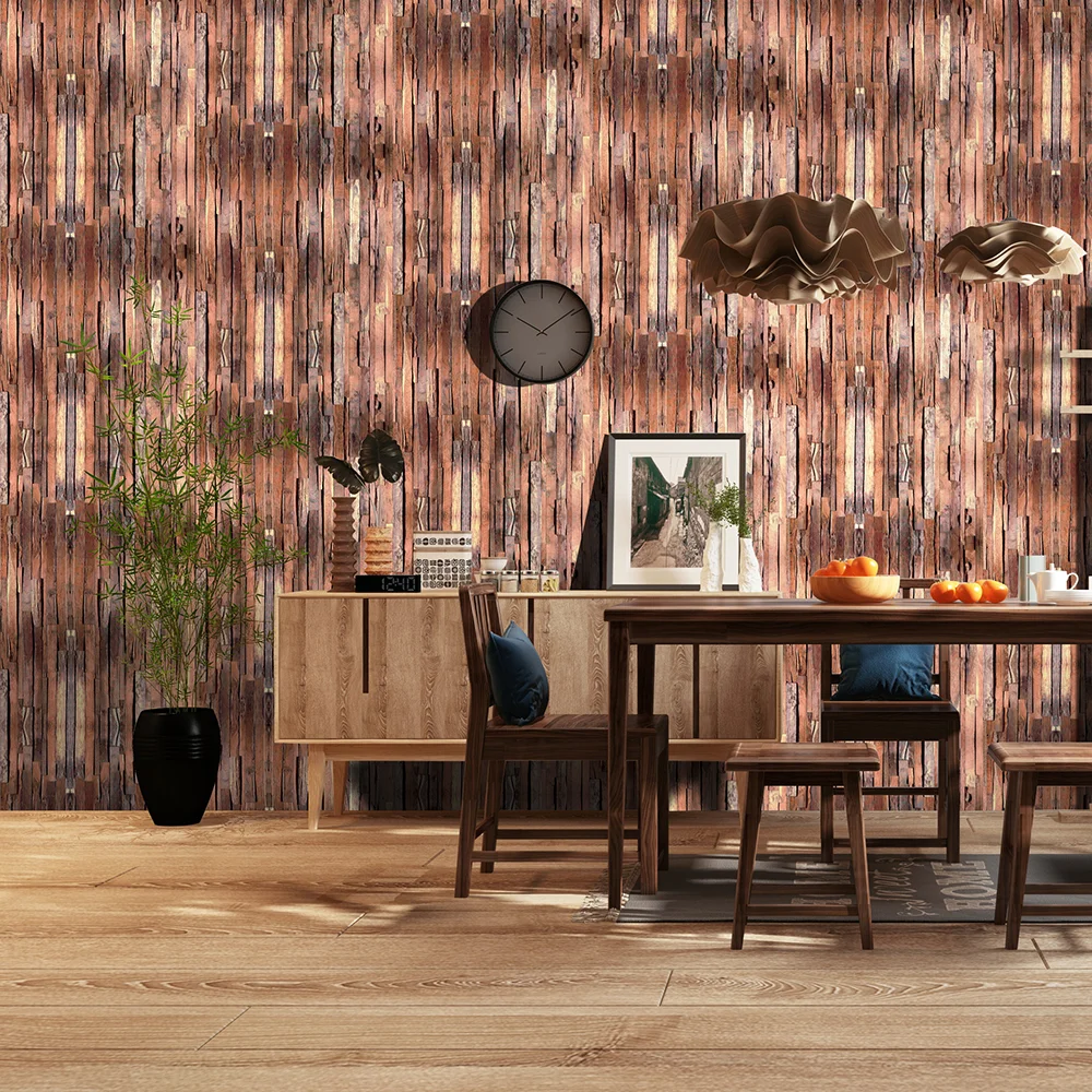 Виниловый фон для кожуру и палкой Wall Бумага планка свяжитесь Термообработанной