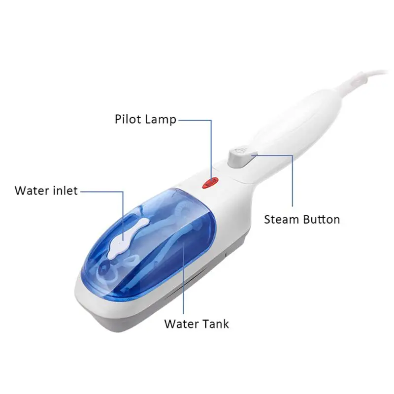 

Mini Portable Handel Brush Steamer Steam Iron Clip Electric Fast Heat Up for Clothes Horizontal Vertical Steaming for Home and