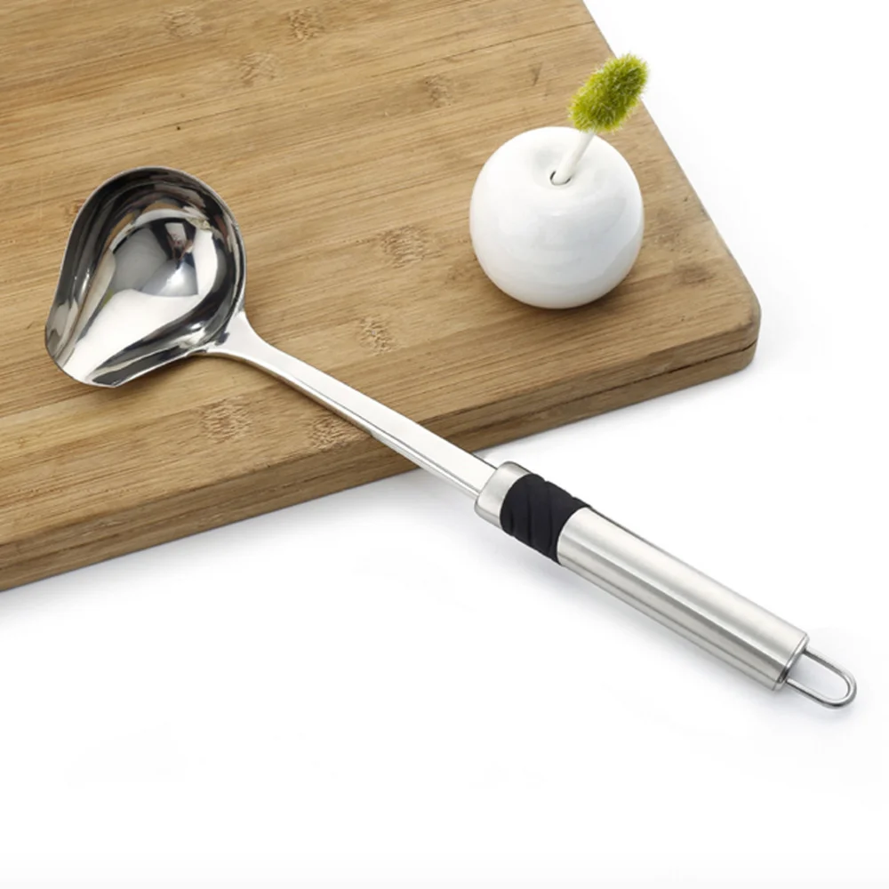 

Stainless Steel Duckbill Soup Spoon Useful Hot Pot Spoon Long Handle Home Kitchen Tableware Sauce Spoon