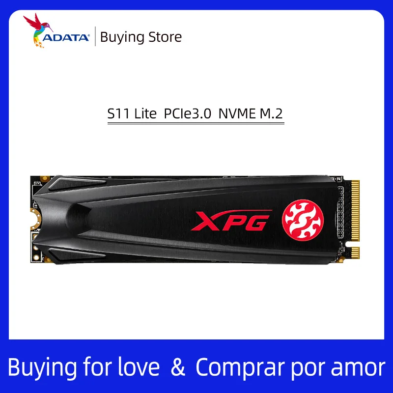 

ADATA XPG GAMMIX S11 Lite SSD ТБ 512 ГБ 256 Гб 3D NAND NVMe Gen3x4 PCIe3.0 M.2 2280 твердотельный накопитель