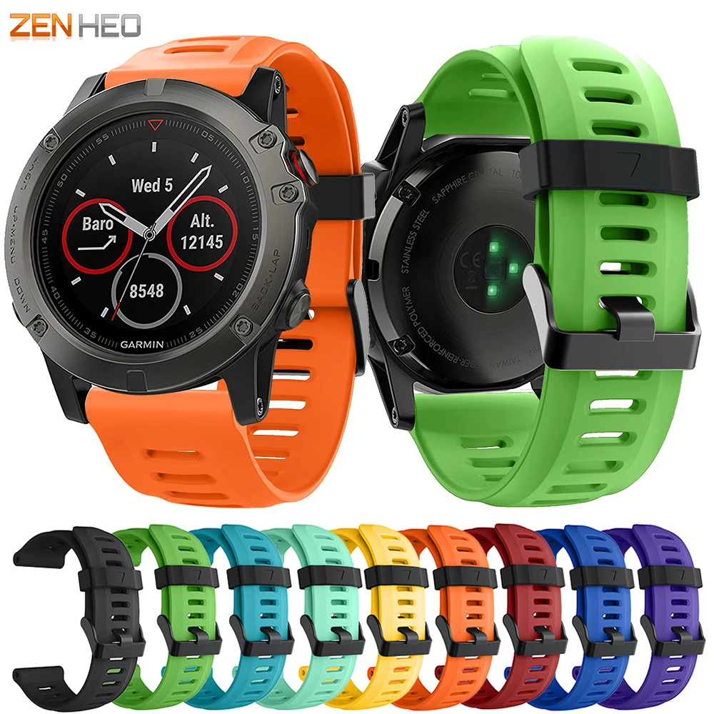 Силиконовый ремешок для наручных часов 26 мм сменный Браслет Garmin Fenix 5X/5X Plus смарт 3/3