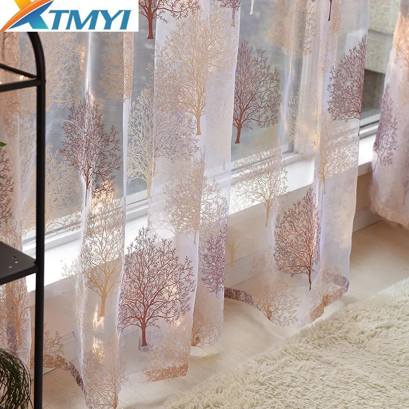 Тюль Шторы s для Гостиная элегантный перо Кухня Спальня домашние декоративные