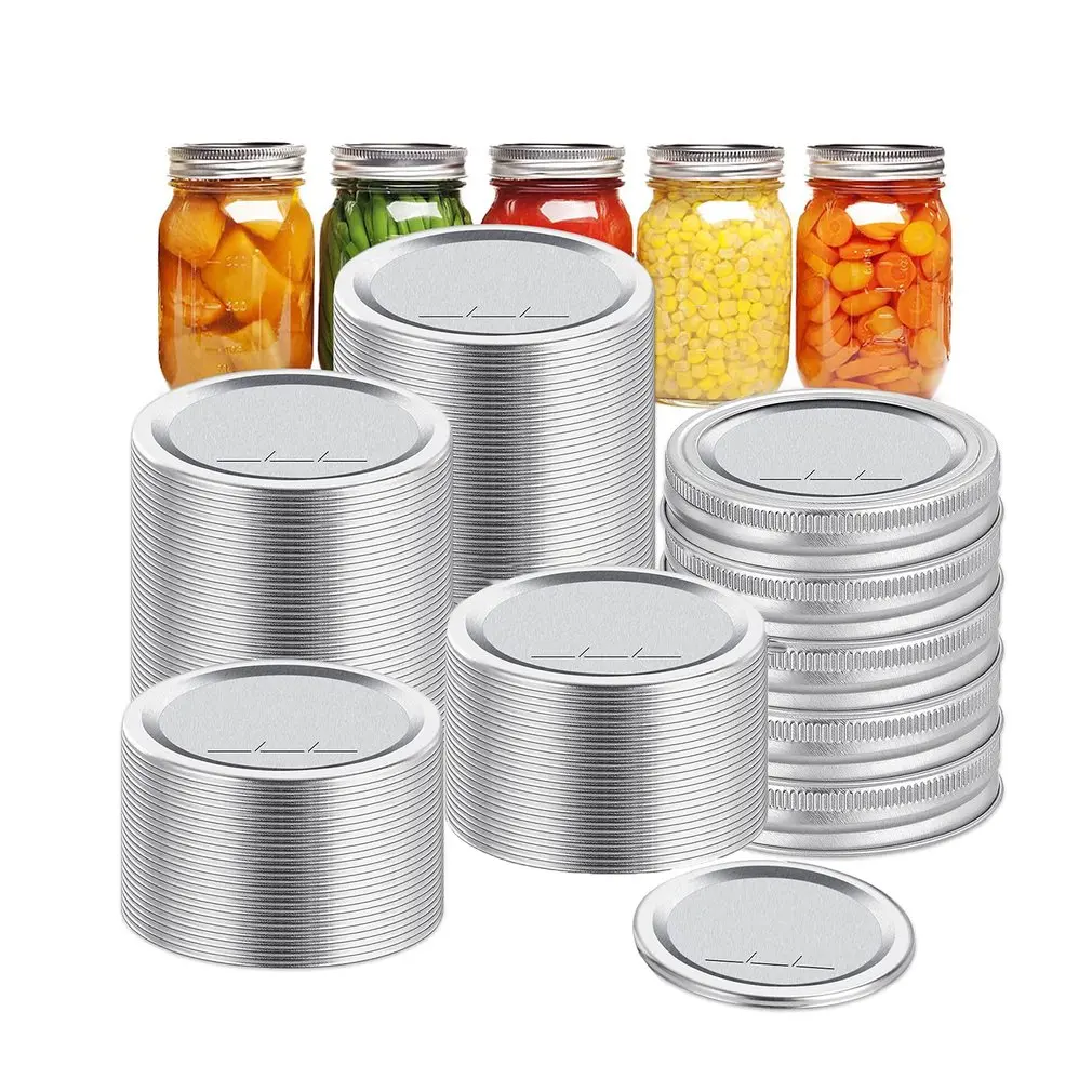 

100 шт., крышки для консервных банок из нержавеющей стали