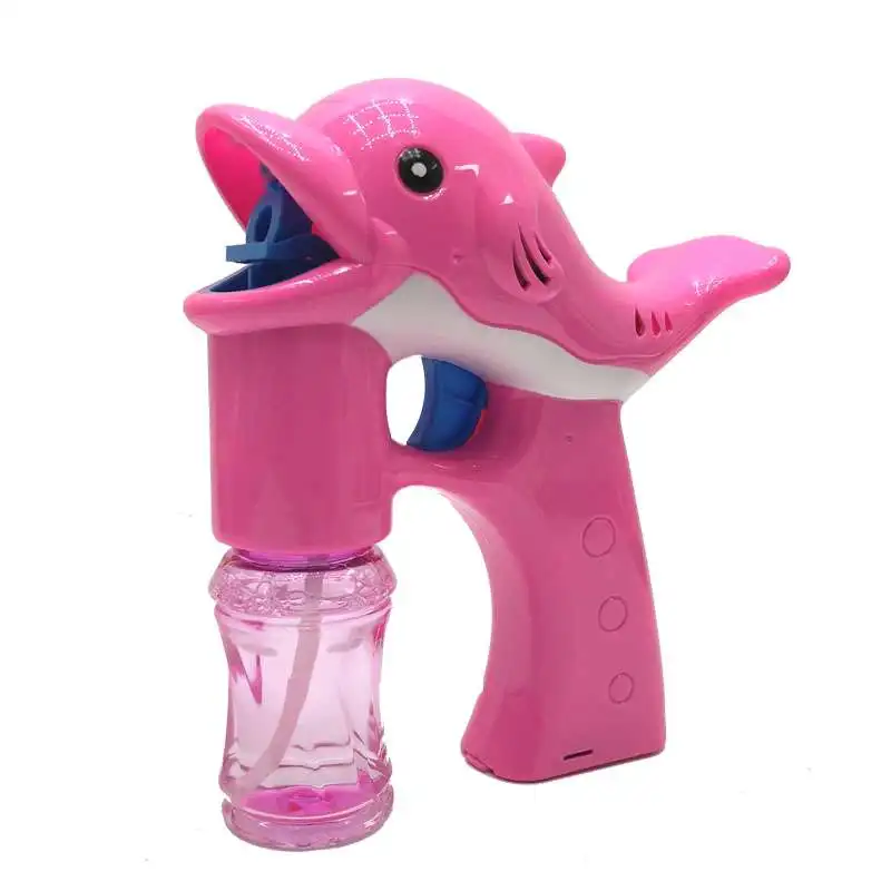 

automatic toys Blow Gun Toy Children Electic Bubble Soap Dolphin Music Light Water Blowing Maker Machine Kids Beach Outdoor