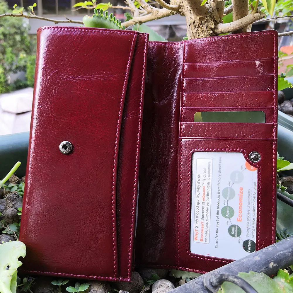 Кошелек женский из натуральной кожи с отделением для монет и зажимом | Багаж