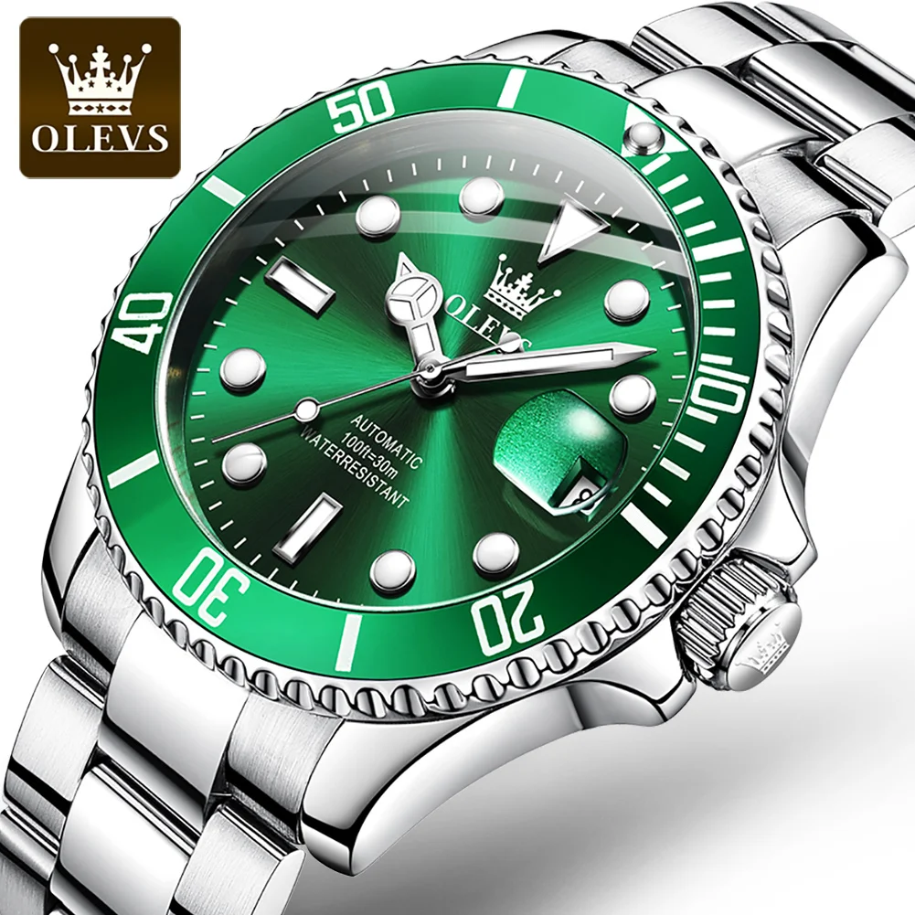 

Новые простые мужские механические часы OLEVS, водонепроницаемые спортивные светящиеся модные мужские часы с календарем, 6650