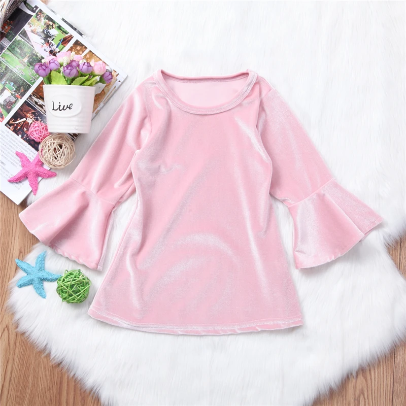 2019 г. Осеннее платье принцессы для маленьких девочек милое удобное вельветовое