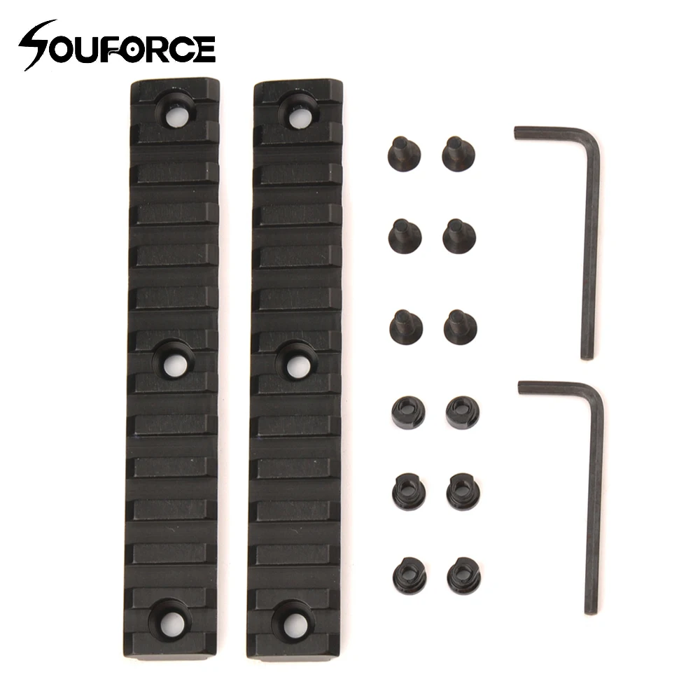 

Aluminum Keymod 13 Slot 5.3 inch Picatinny Weaver Rail Handguard Set Gun Rail Base For Rifles Airsoft Hunting