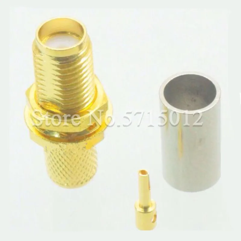 5 шт. стандартный обжимный коннектор для коаксиального кабеля RF внешняя резьба SMA