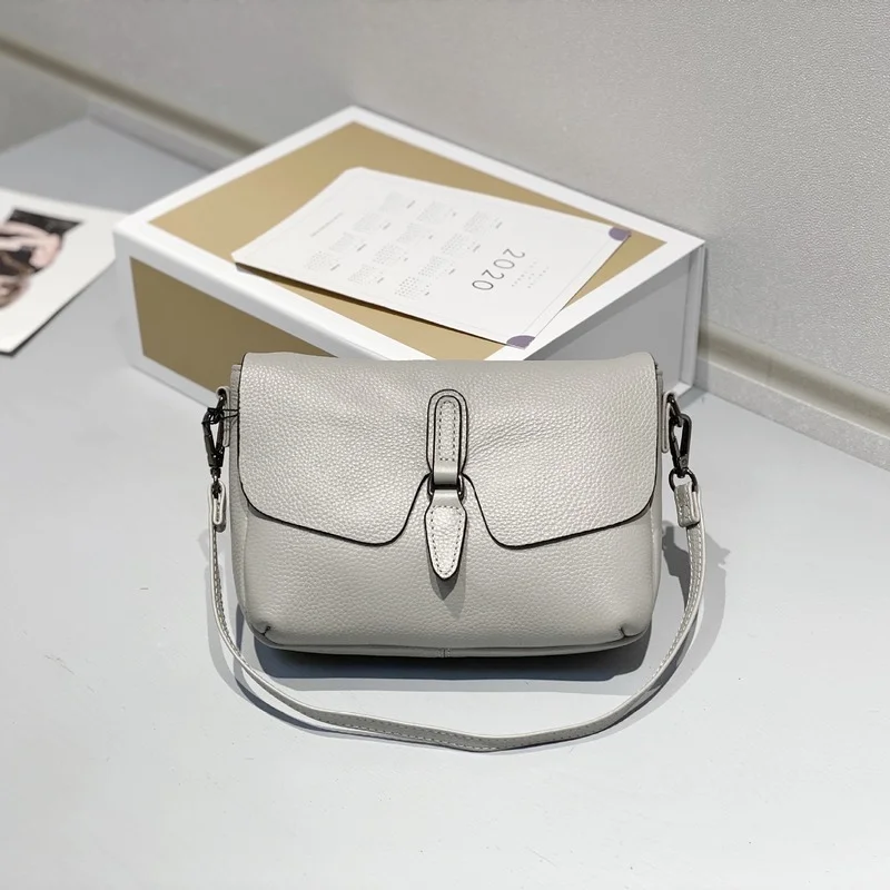 

Fashion head leather women's bag 2021 new bag lotus leaf bag dual purpose bag