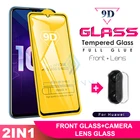 Закаленное стекло для Honor 8A, 8X, 8C, 9X, Защитное стекло для Huawei Nova 3i, 6, 4, 5, 5T, 2 в 1, Защитное стекло для камеры, 9D полная проклейка