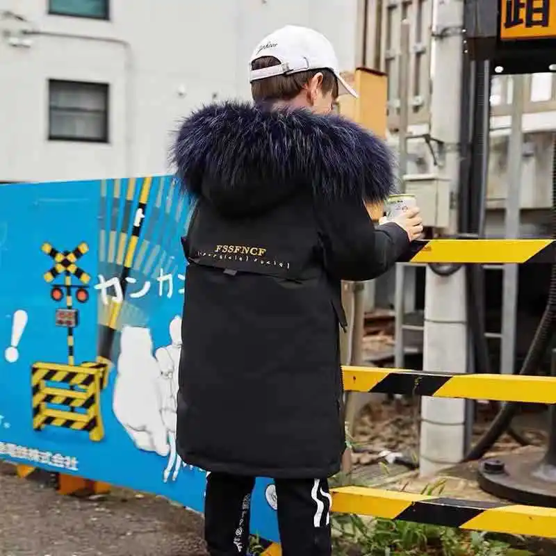 Детский пуховик толстая Детская куртка на белом утином пуху для мальчиков пальто