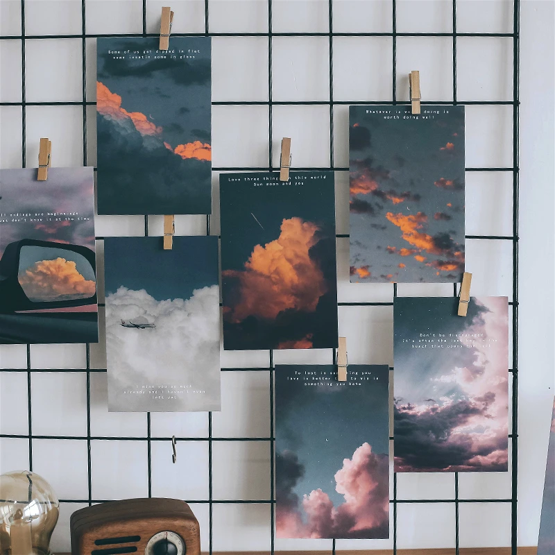 30 шт. Луна Восход облако фотография открытка записываемые украшения открытки