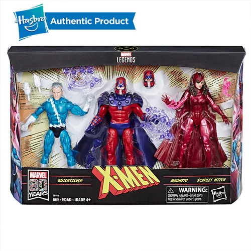 SCARLET 3PK Hasbro коллекция Marvel Legends эксклюзивный 6 дюймов семья имеет 3 пакет с Магнето Quicksilver& Scarlet волшебник фигурки - Цвет: SCARLET 3PK