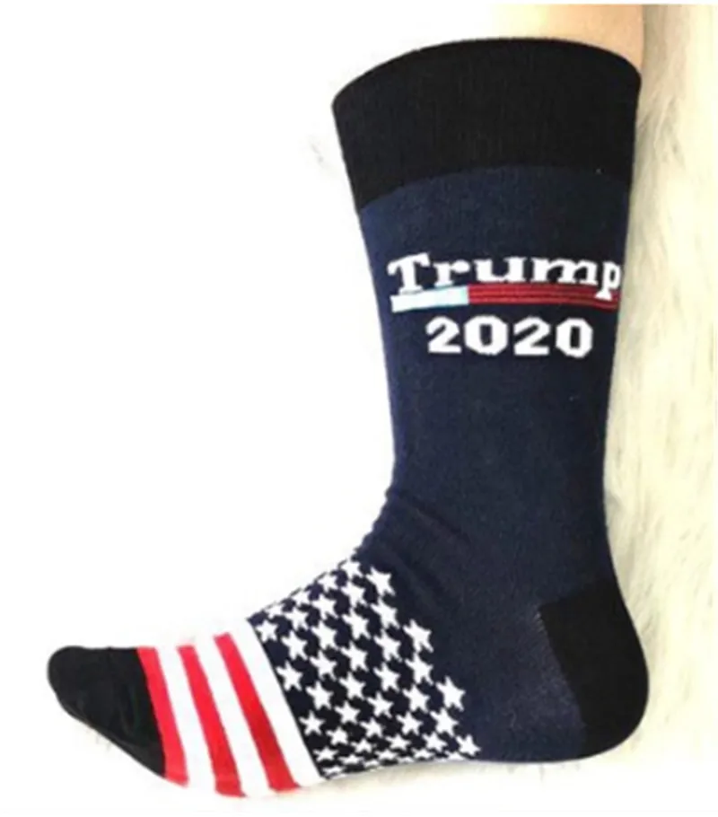 Новинка 2020 носки с изображением Дональда Трампа красные белые синие