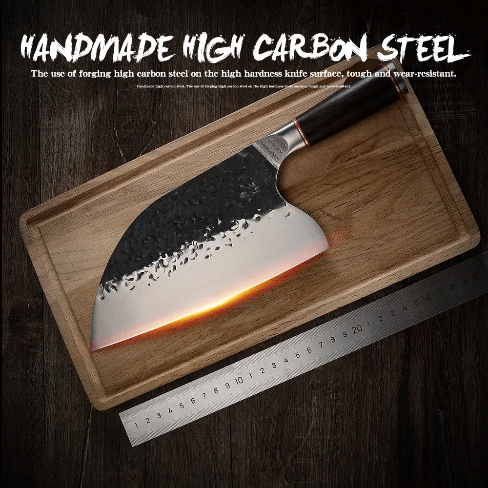 Нож шеф повара из высокоуглеродистой стали с антипригарным покрытием|Кухонные