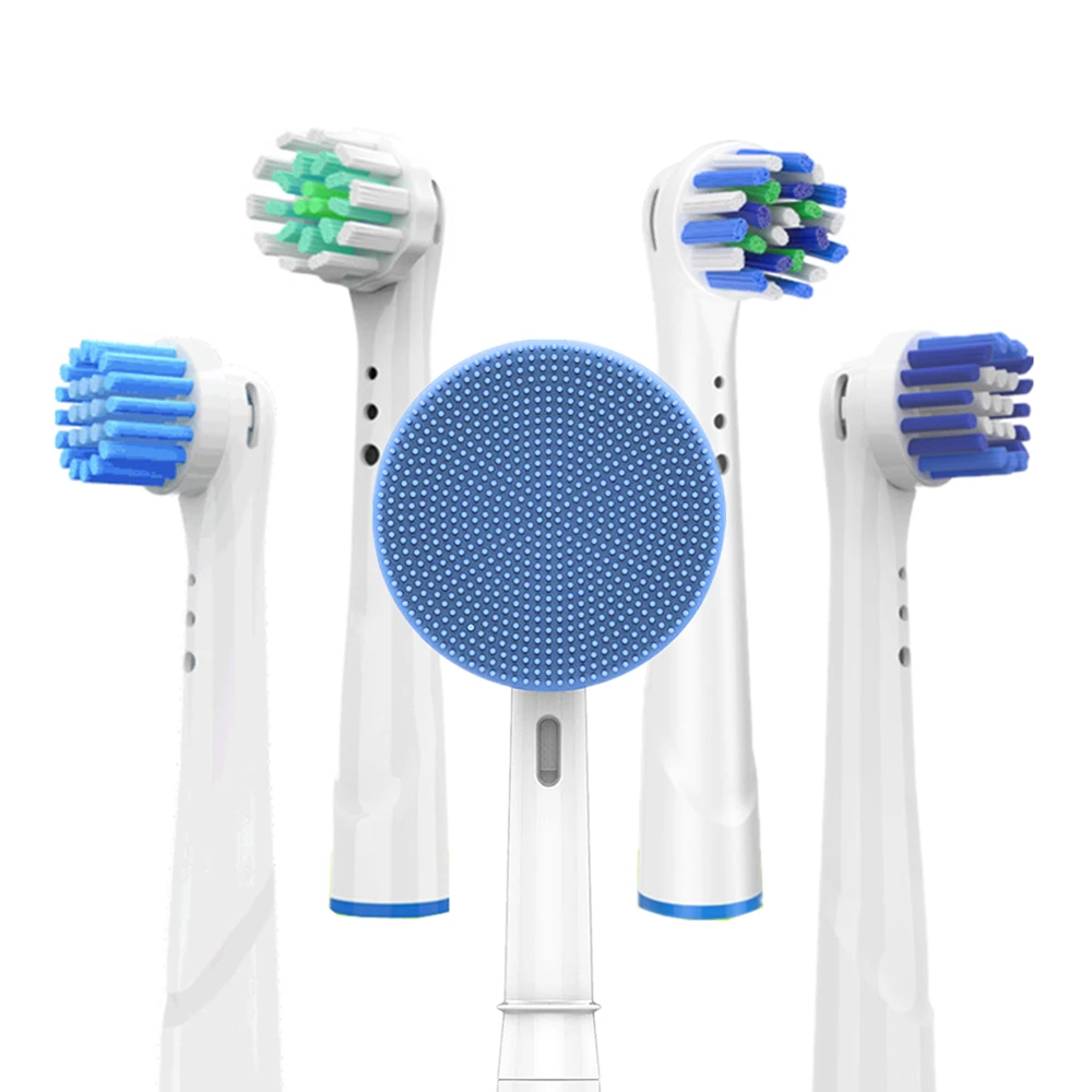 

Сменные насадки для зубной щетки Oral B, насадки для электрической зубной щетки, силиконовые насадки для очищающей щетки для лица, подходит дл...