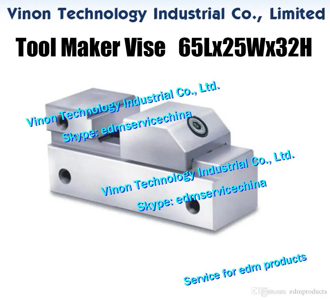

edm Tool Maker Vise (Small) Max Open:0-20mm (L=65,W=25,H=32), Wire Cut EDM Toolmaker Vise 1 inch Jaw Opening 20mm for wire-cut