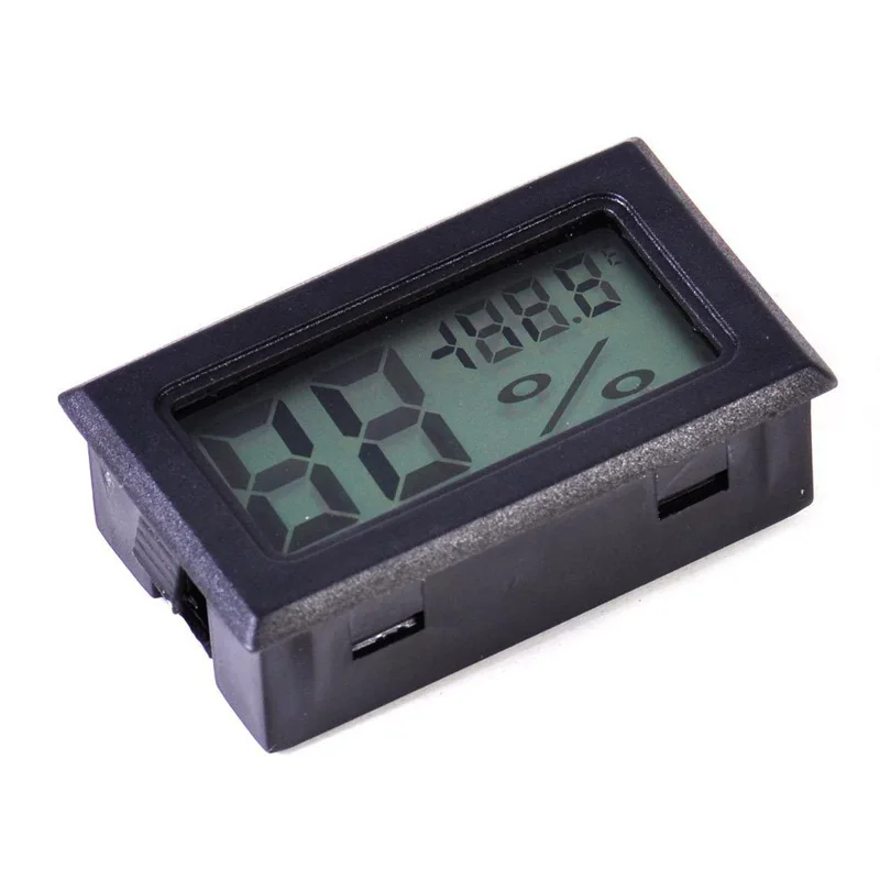 

1pc Digital Cigar Thermometer Hygrometer Temperature Humidity Meter Moisture Measurment Monitor for Indoor Room Use